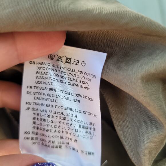 Totême Pretoria Midi Shift Dress Size Large Brown Cotton Lyocell Bohemian - Picture 9 of 14